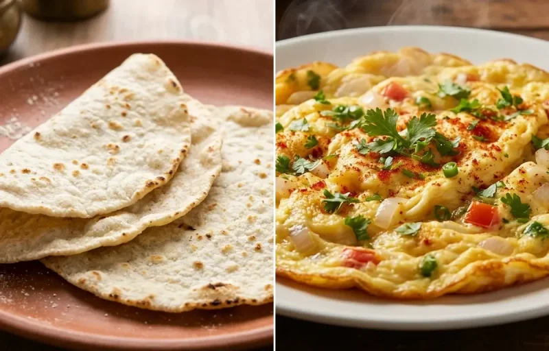 Jonna Roti with Masala Omelette