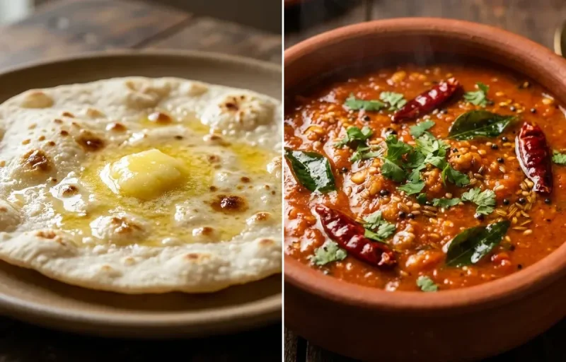 Jowar Roti with Tamate ka Kut