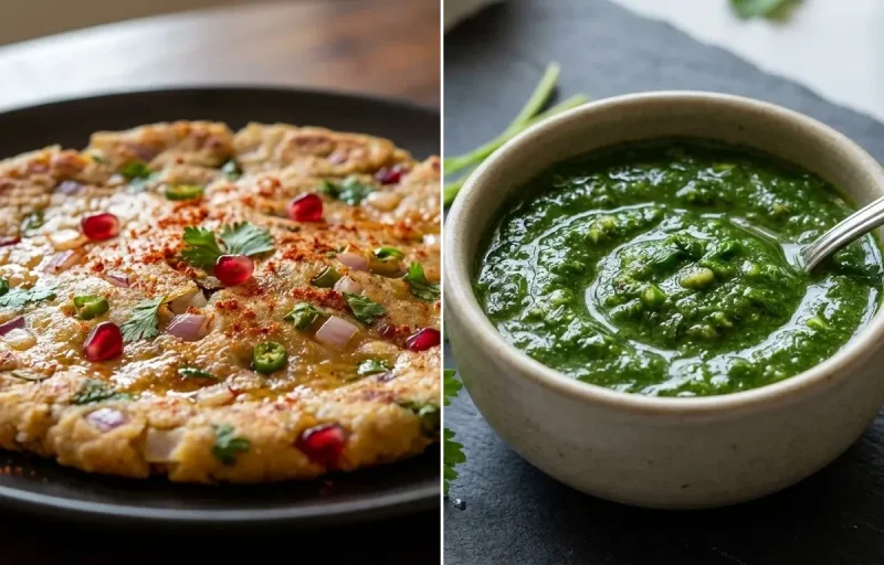 Juar Jo Dodo with Coriander Mint Chutney