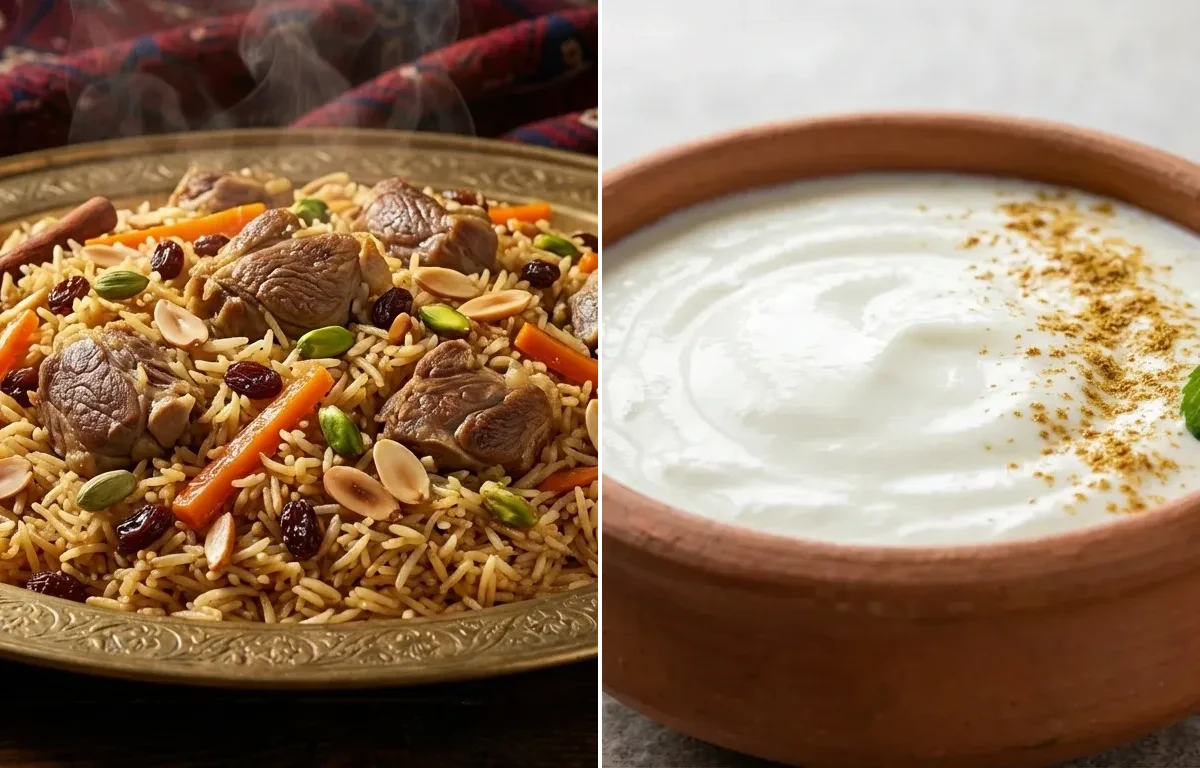 Kabuli Pulao with Dahi