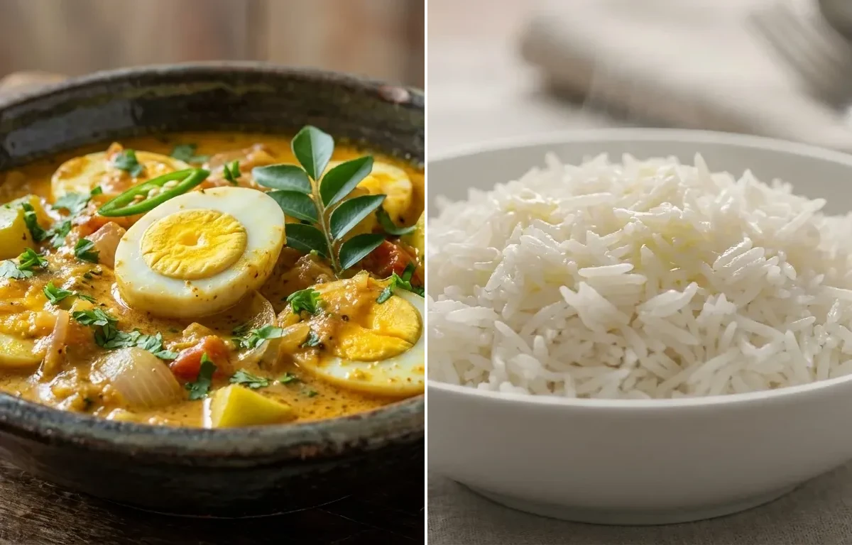 Kairi Anda Curry with Steamed Basmati Rice