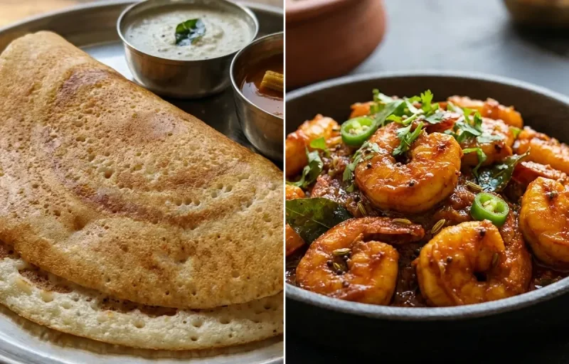 Kal Dosa with Eral Thokku
