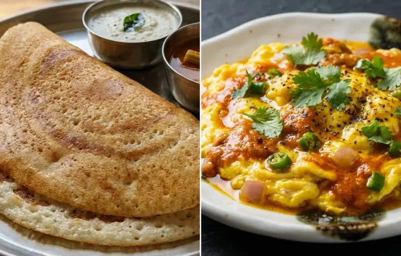 Kal Dosa with Muttai Kalakki