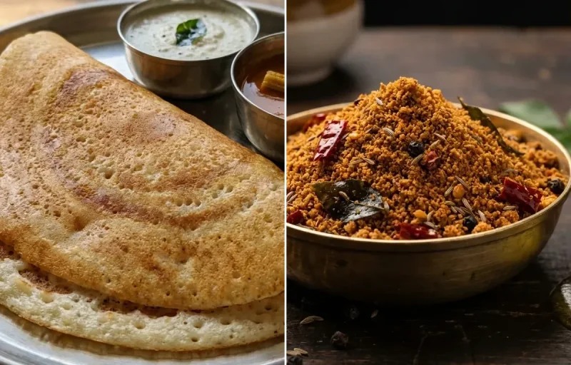 Kal Dosa with Paruppu Podi