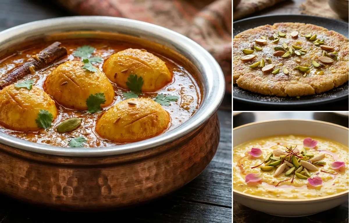 Kashmiri Anda Curry with Suji Roth and Kesar Phirni