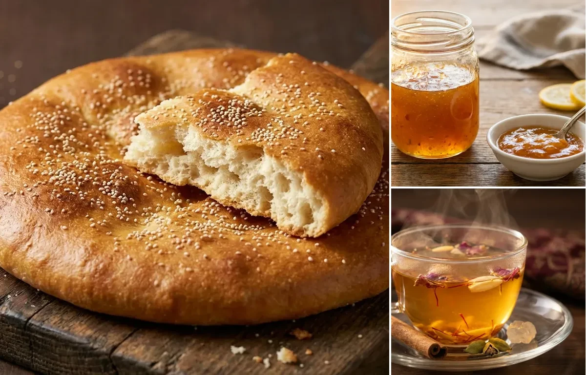 Kashmiri Czhot with Apricot Jam and Kahwa
