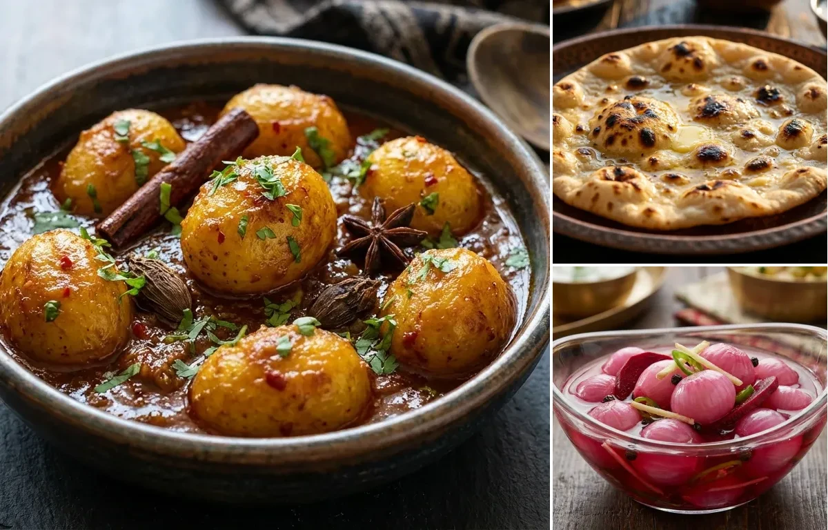 Kashmiri Dum Aloo with Tandoori Roti and Sirke Wale Pyaaz