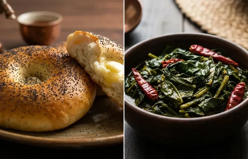 Kashmiri Girda with Haak Saag
