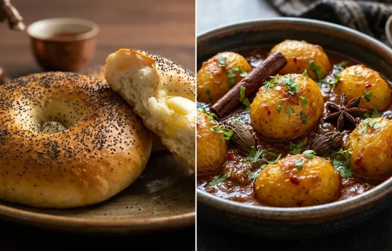 Kashmiri Girda with Kashmiri Dum Aloo