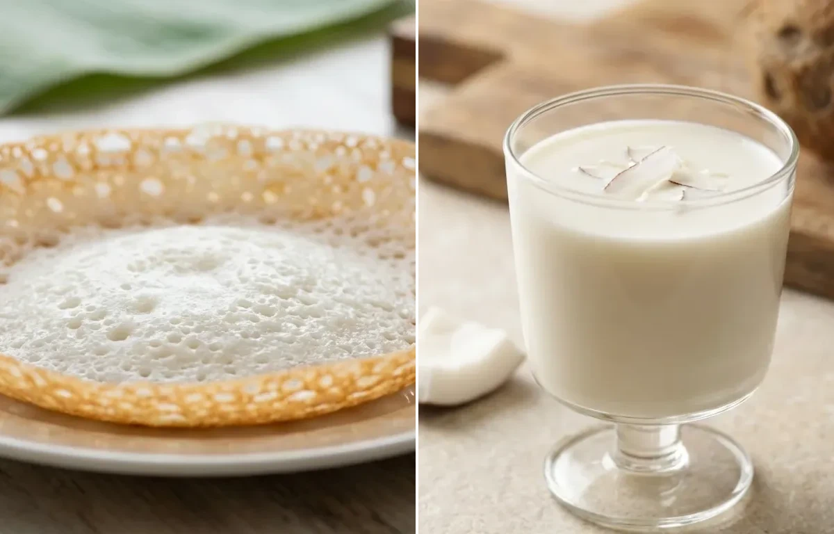 Kerala Appam with Coconut Milk
