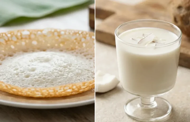 Kerala Appam with Coconut Milk