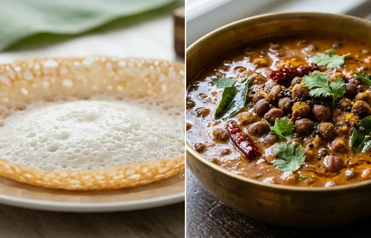 Kerala Appam with Kadle Gassi