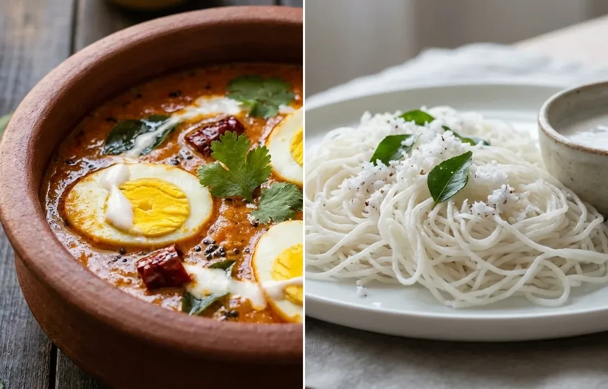 Kerala Egg Curry with Idiyappam