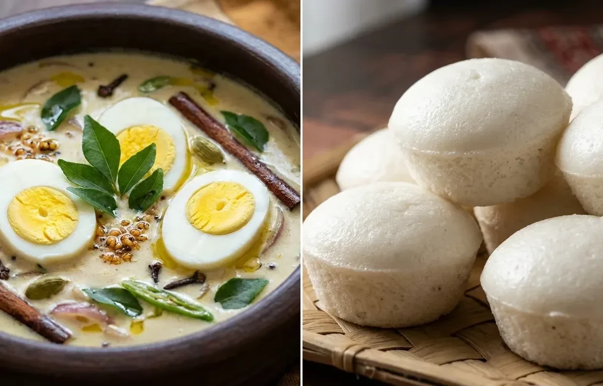 Kerala Egg Stew with Goan Sannas