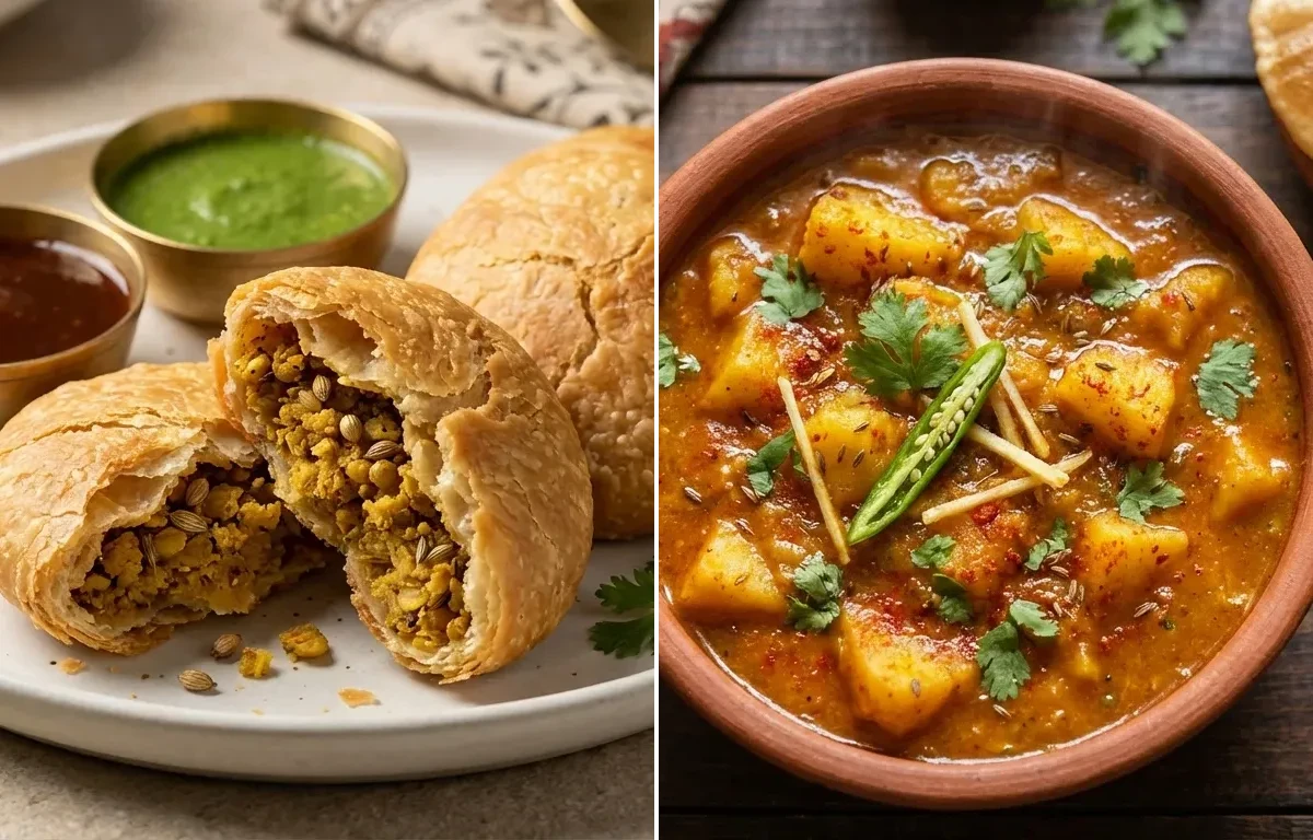Khasta Kachori with Dubki Wale Aloo
