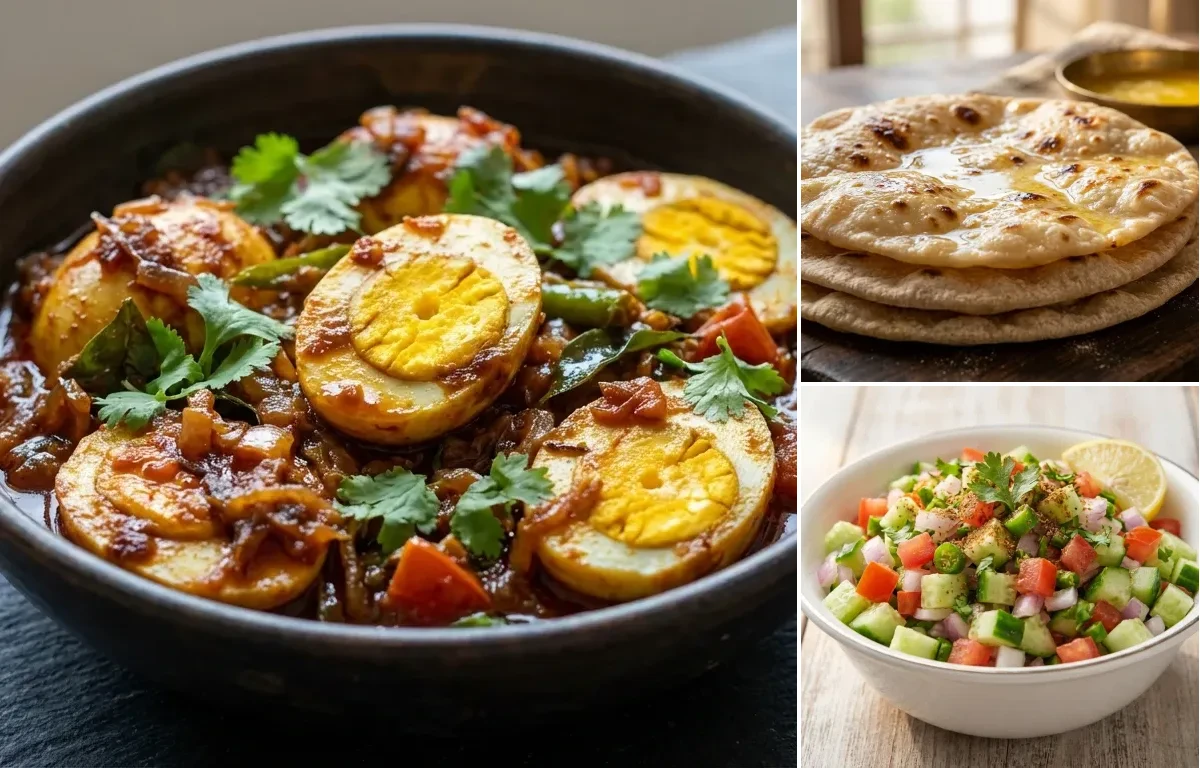 Kodi Guddu Iguru with Chapati and Kachumber