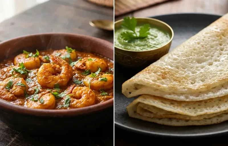 Kolambi Masala with Ghavan