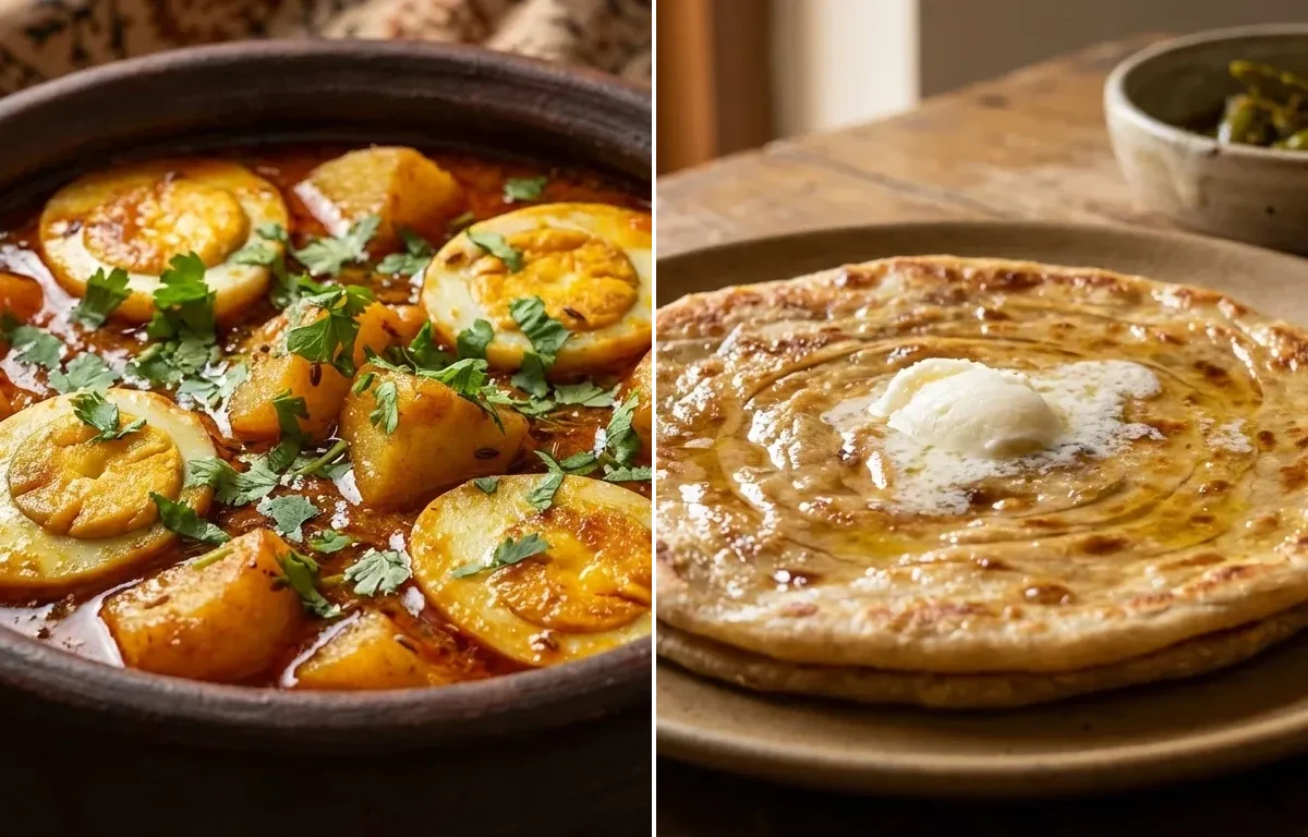 Koni Torkari with Paratha