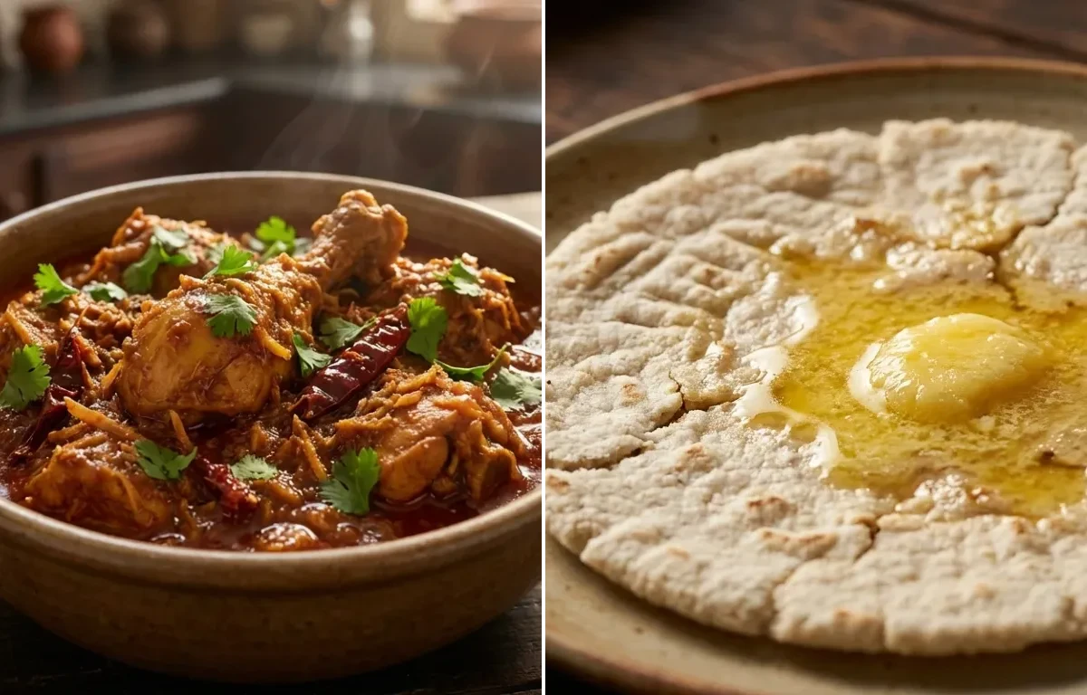 Konkani Chicken Curry with Jowar Bhakri