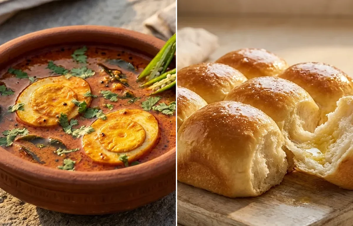 Konkani Egg Curry with Ladi Pav