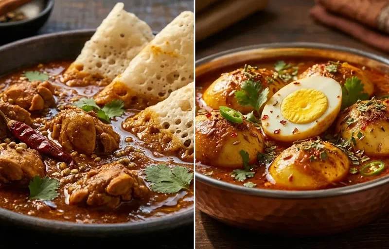 Kori Rotti with Egg Curry