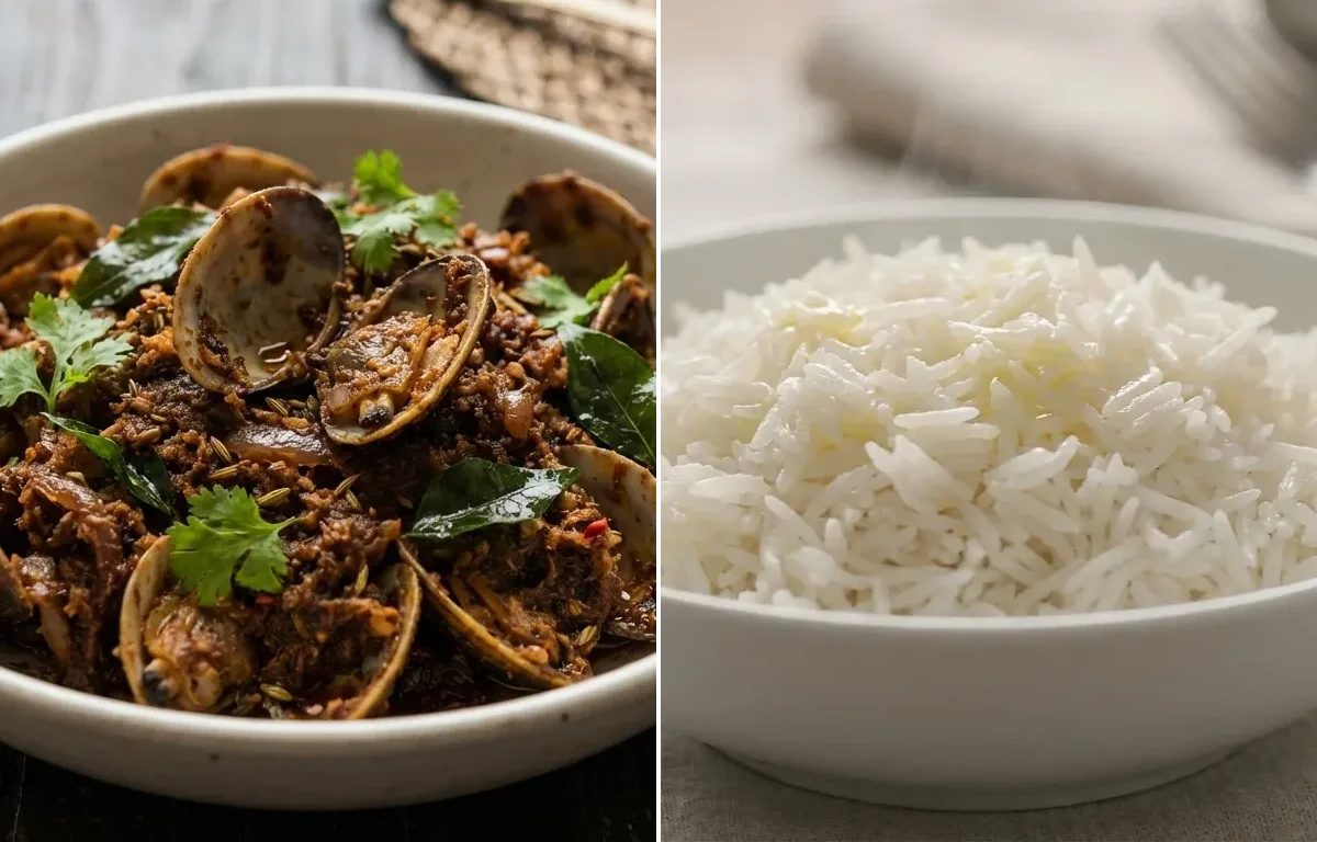Kube Sukka with Steamed Basmati Rice