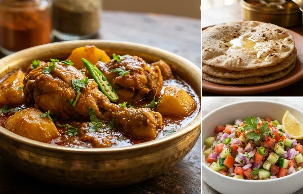Kukuda Kassa with Roti