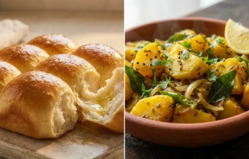 Ladi Pav with Sukhi Batata Bhaji