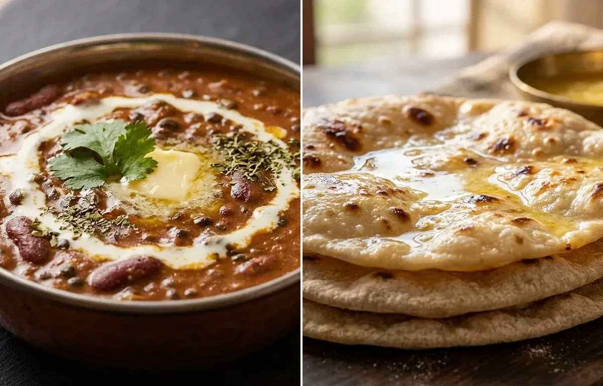 Lamb Curry with Dal Makhani, Chapati and Onion Raita