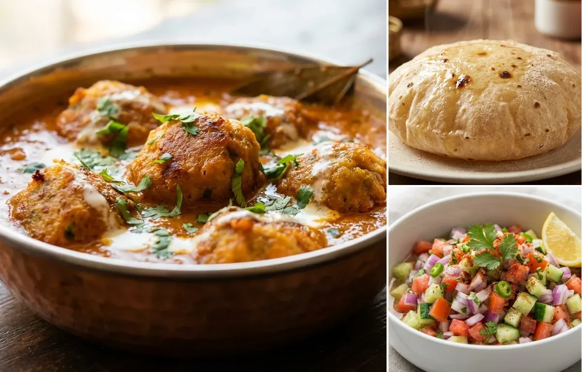 Lauki Kofta Curry with Phulka