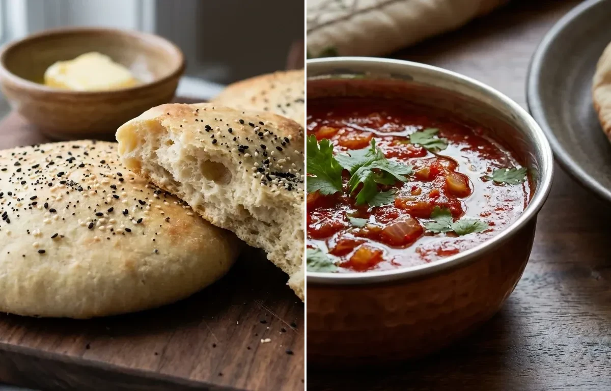 Lavasa Bread with Tamatar Czot