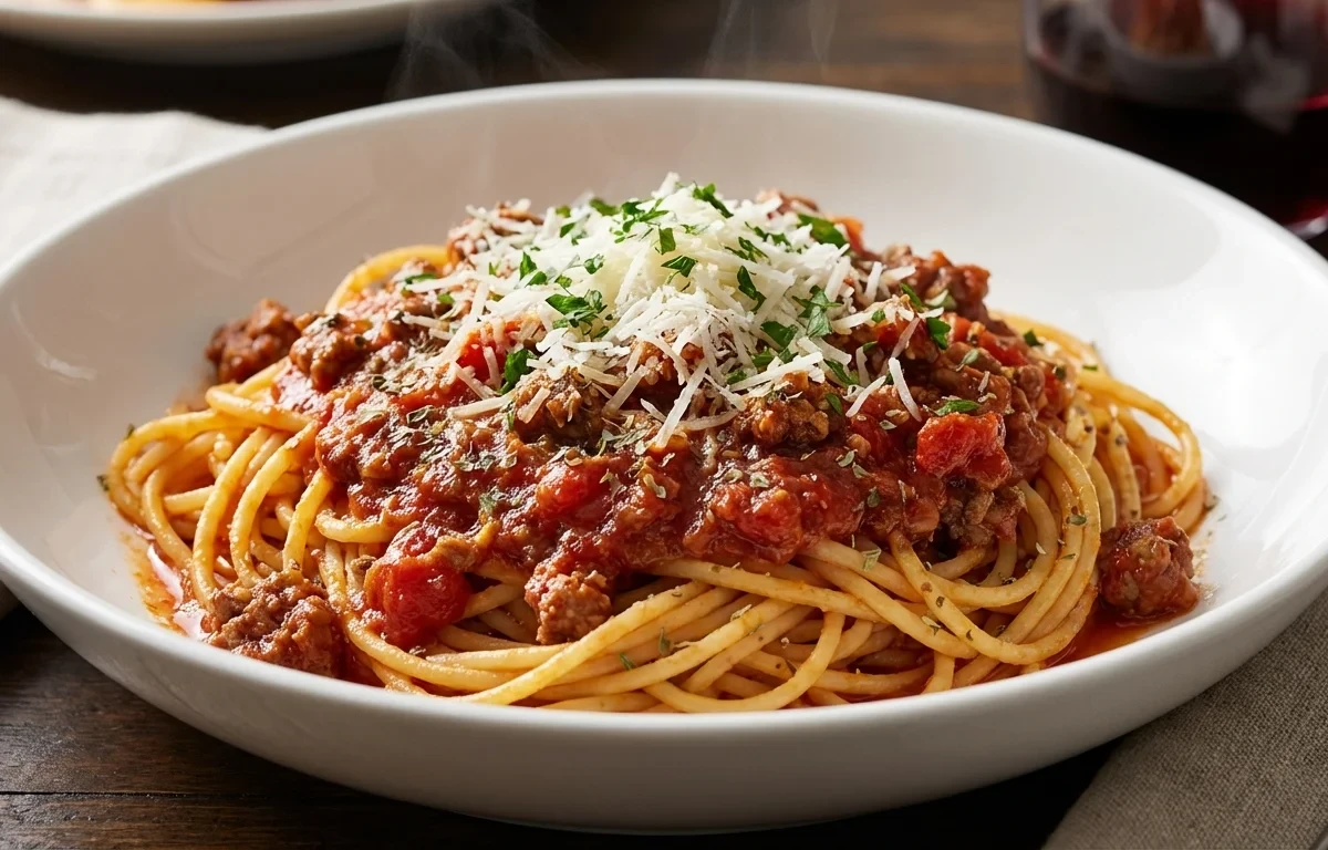 Lean Turkey Meatballs, Marinara Sauce and Spaghetti with Meat Sauce