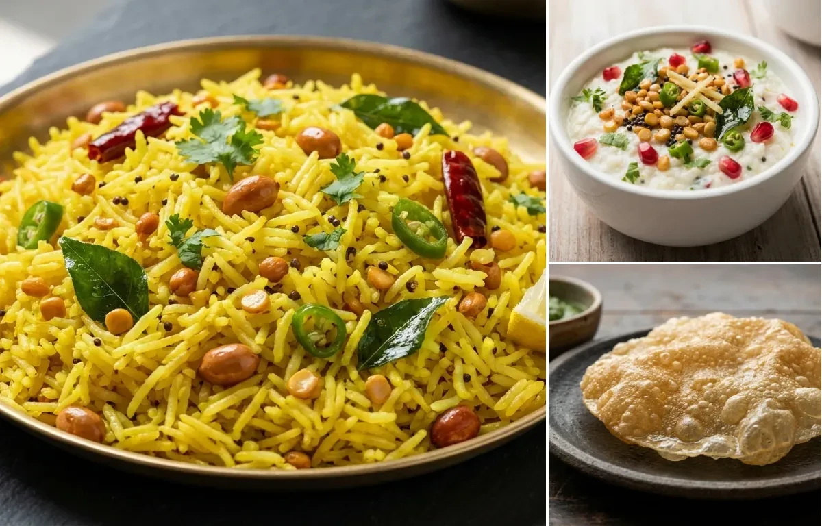 Lemon Rice with Curd Rice and Appalam
