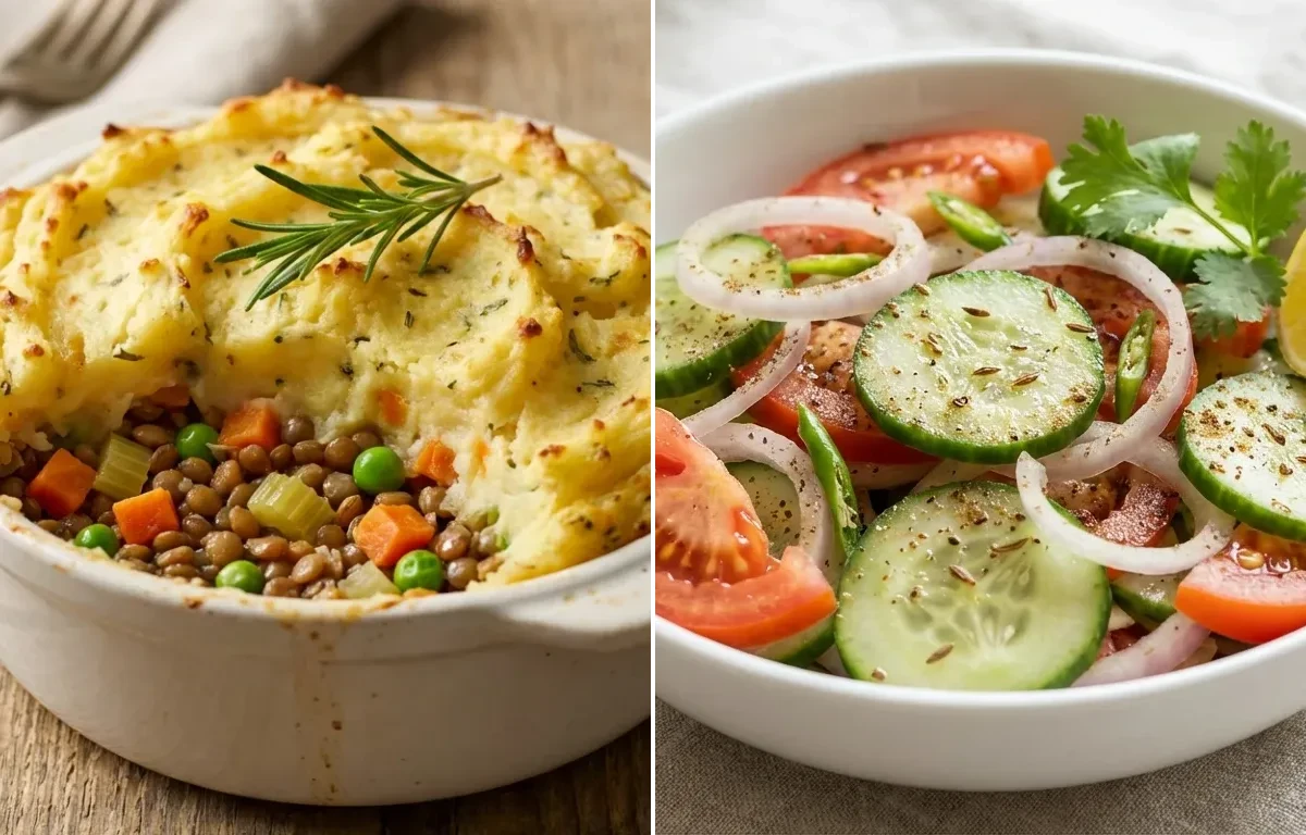 Lentil Shepherd's Pie with Green Salad