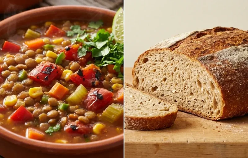 Lentil Soup with Whole Grain Bread