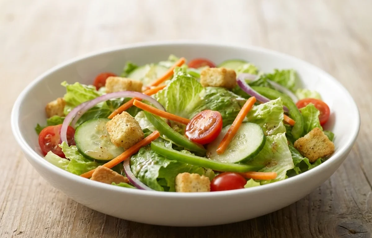 Spinach Casserole with Garden Salad