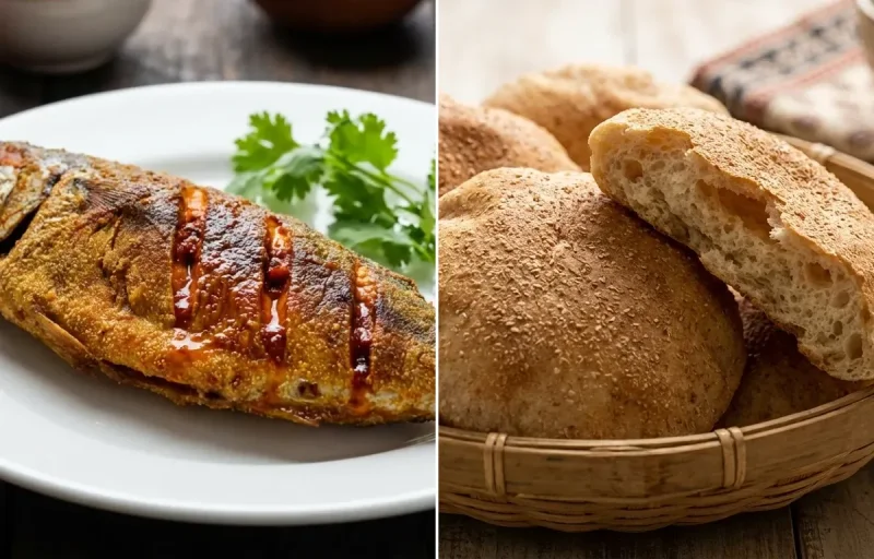 Mackerel Recheado with Goan Poee Bread