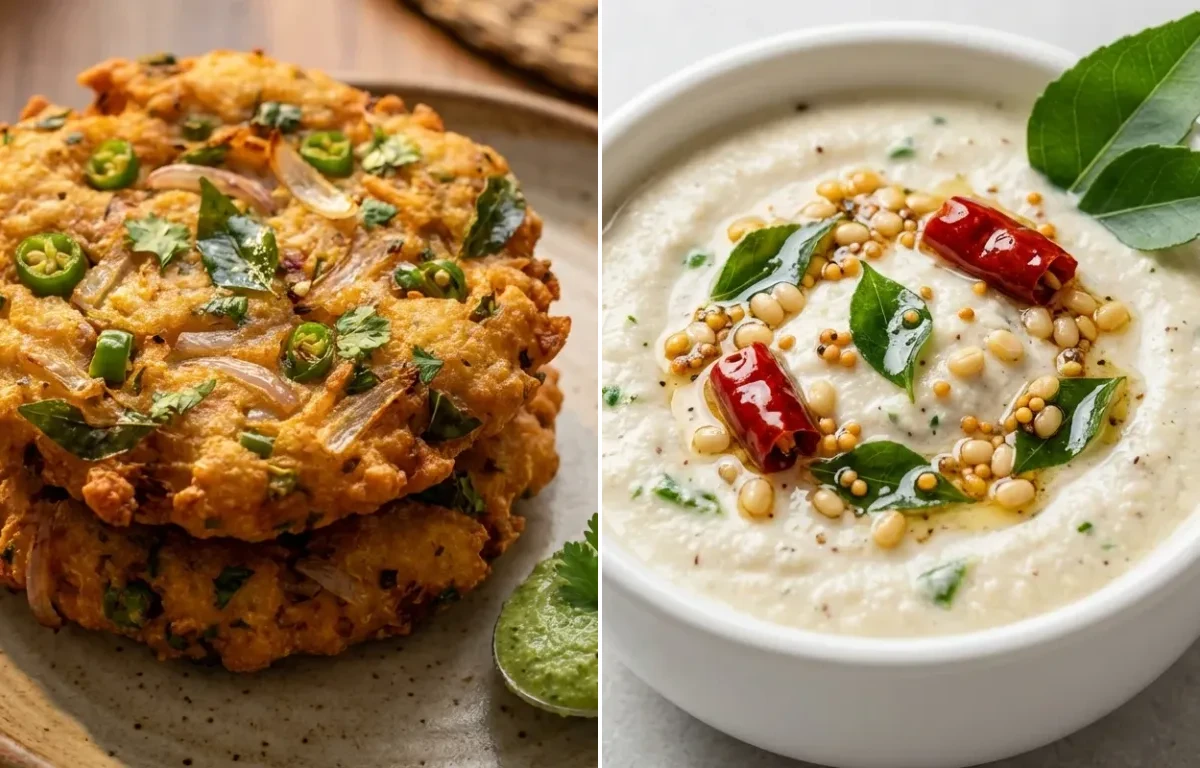 Maddur Vada with Coconut Chutney