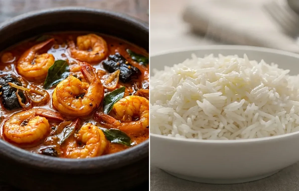 Malabar Prawn Curry with Steamed Basmati Rice