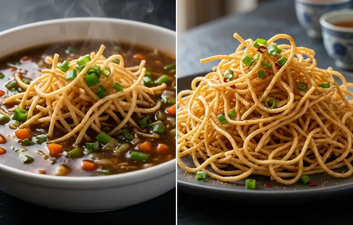 Manchow Soup with Crispy Fried Noodles