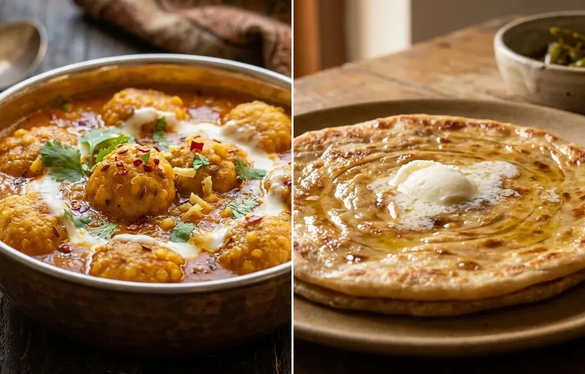 Mangodi Sabzi with Paratha