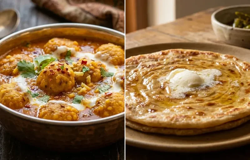 Mangodi Sabzi with Paratha