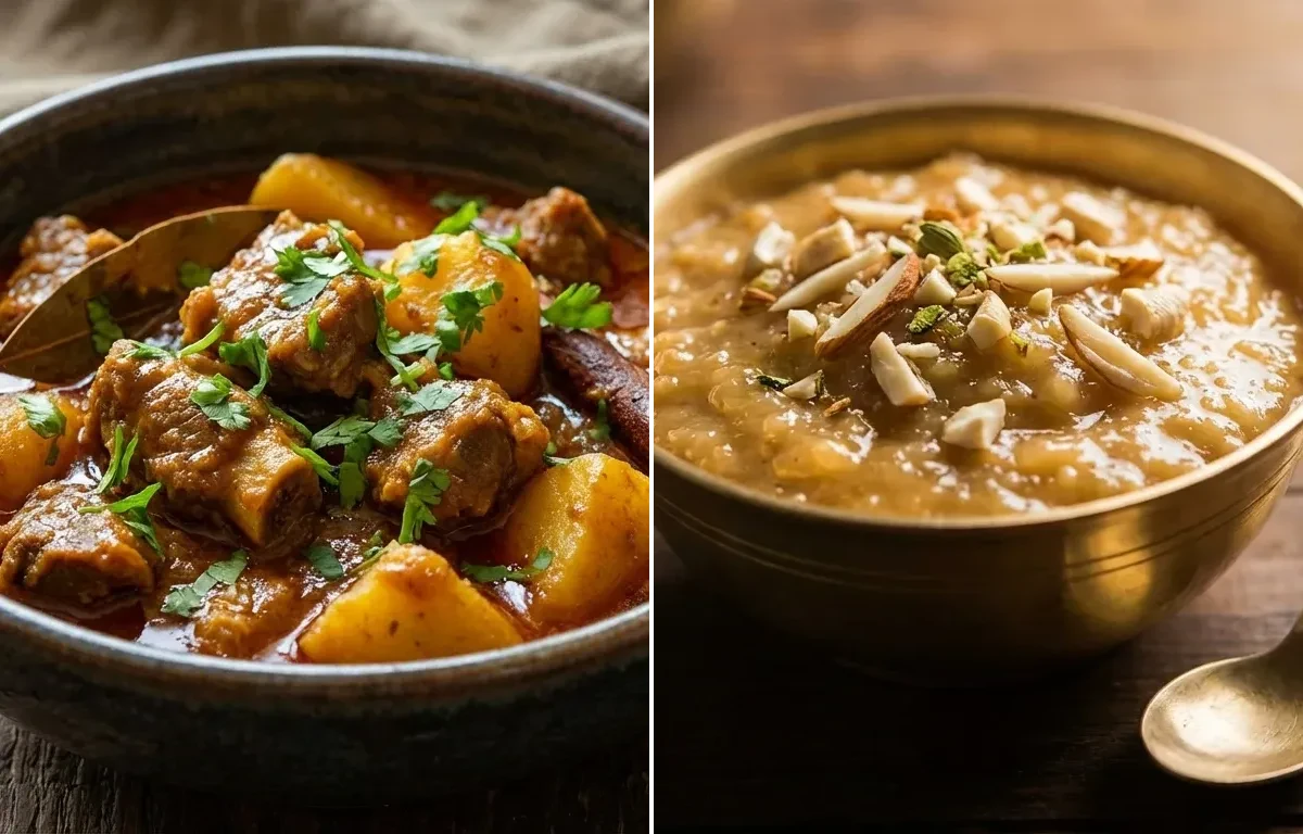 Mansa Aloo Jhola with Bihari Arna