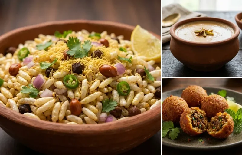 Masala Akhoi with Mishti Doi and Mutton Kola Urundai