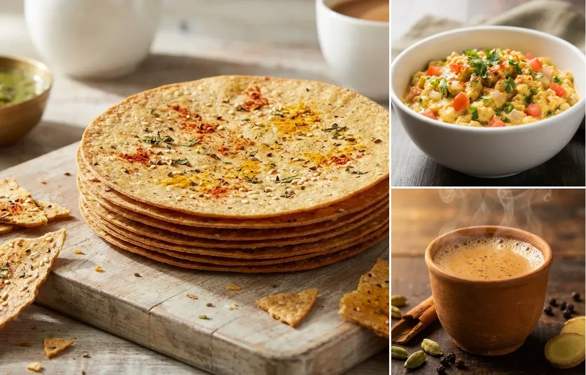 Masala Khakhra with Akuri