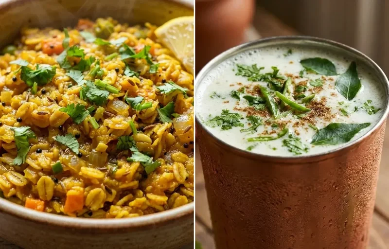 Masala Oats with Chaas