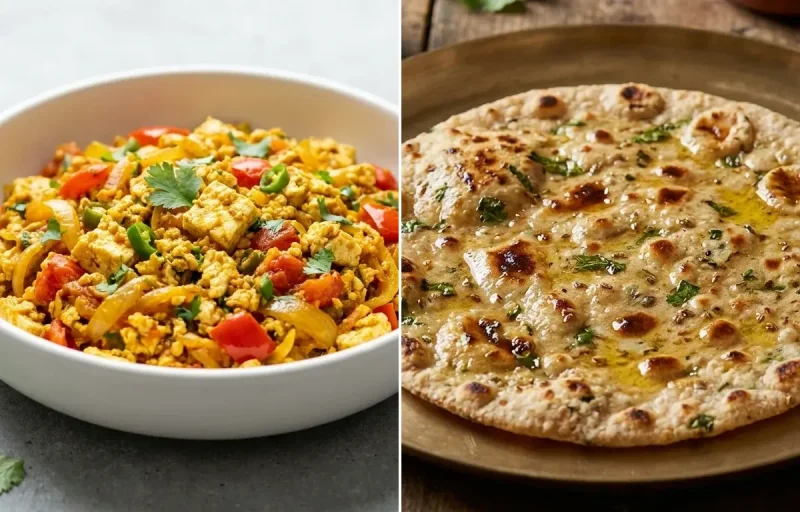 Masala Paneer Bhurji with Multigrain Roti