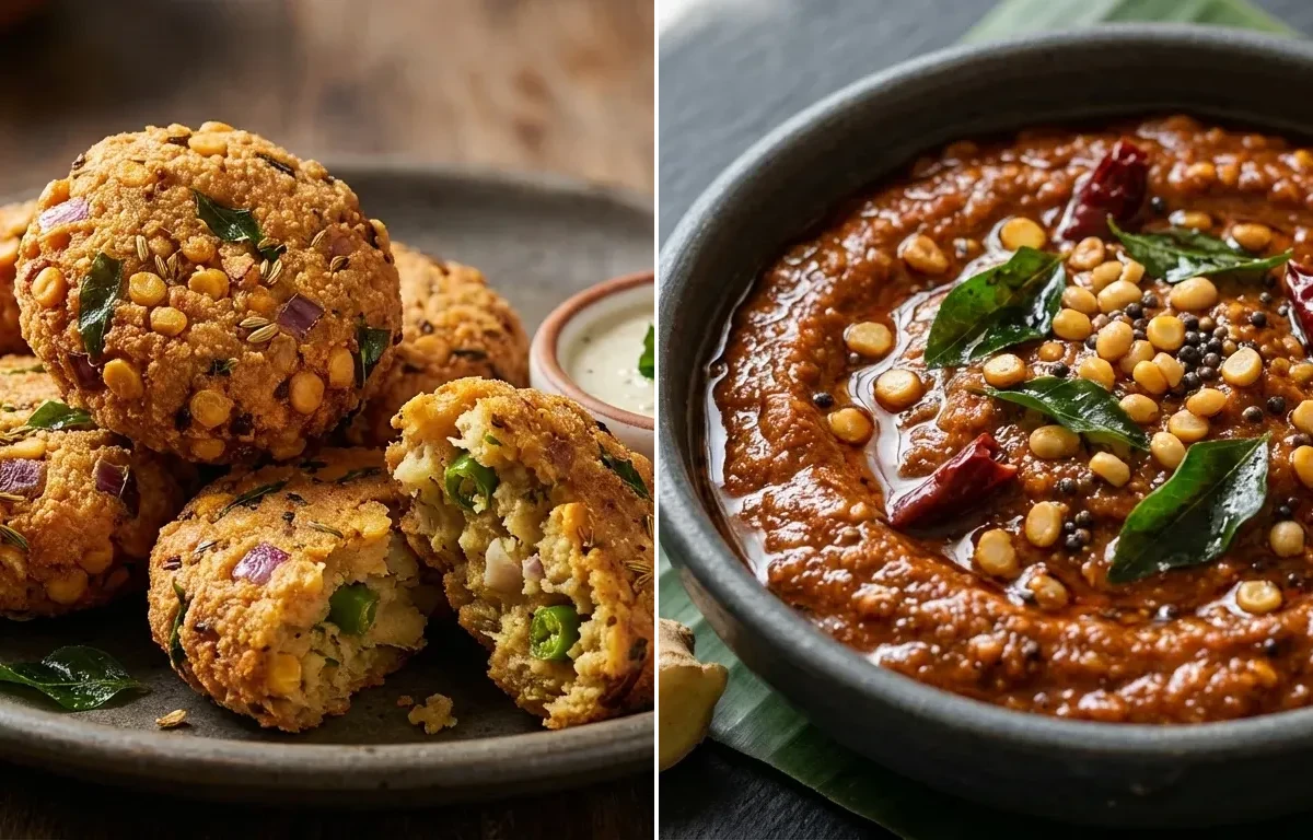 Masala Vada with Ginger Chutney