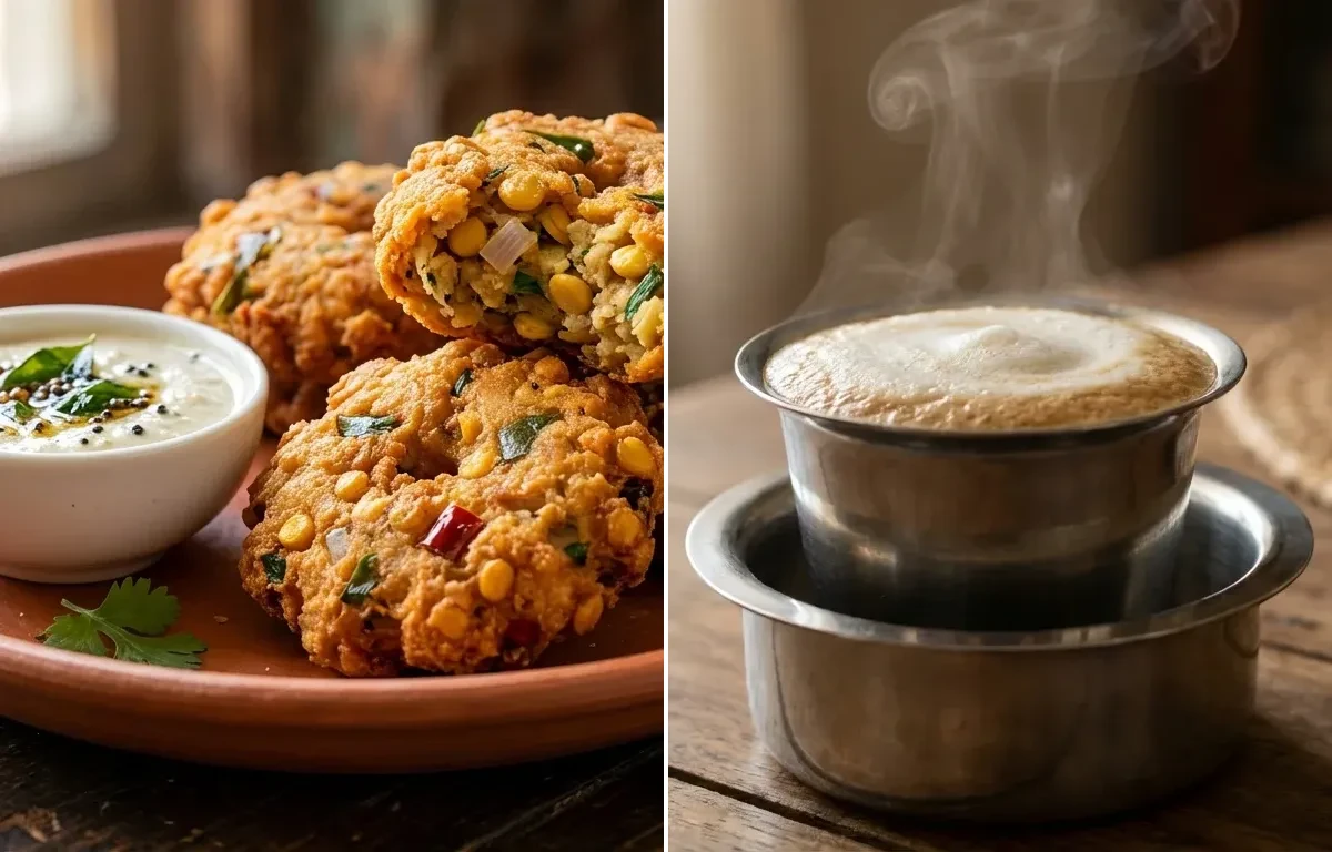 Masala Vadai with Filter Kaapi