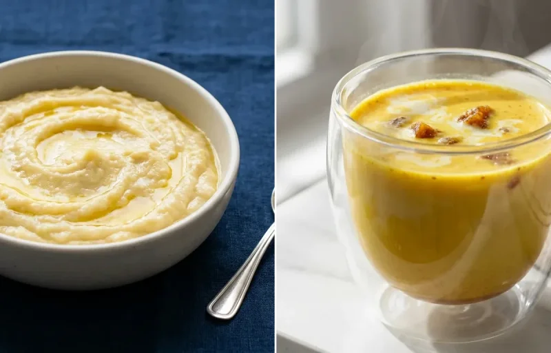 Mashed Banana with Milk